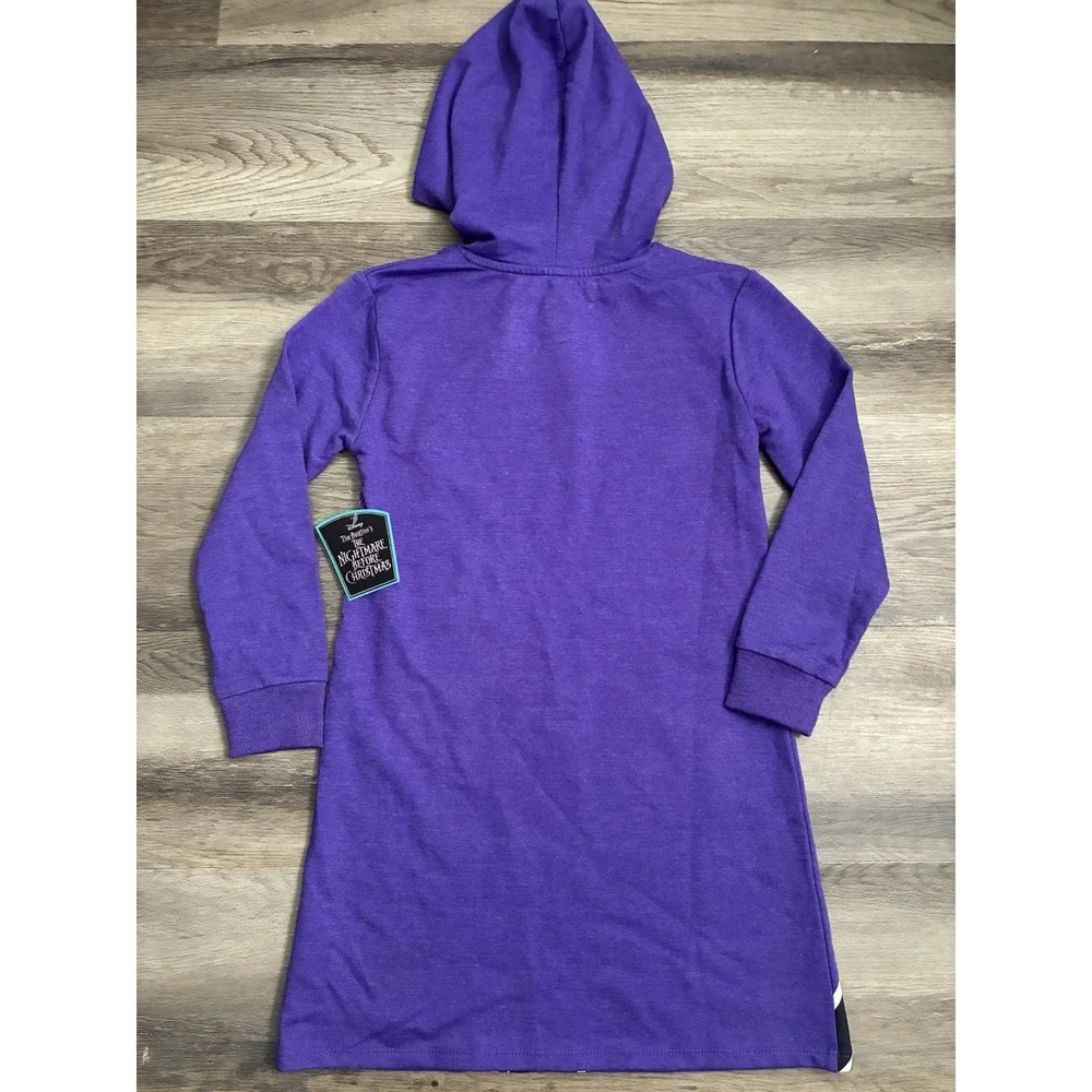 NWT Girls Hooded Nightmare Before Christmas Dress Sz S (6-6X) Long Sleeve Disney